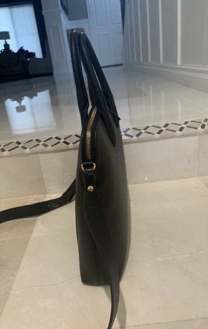 Authentic THOM BROWNE Black Pebble Grain Briefcas… - image 9