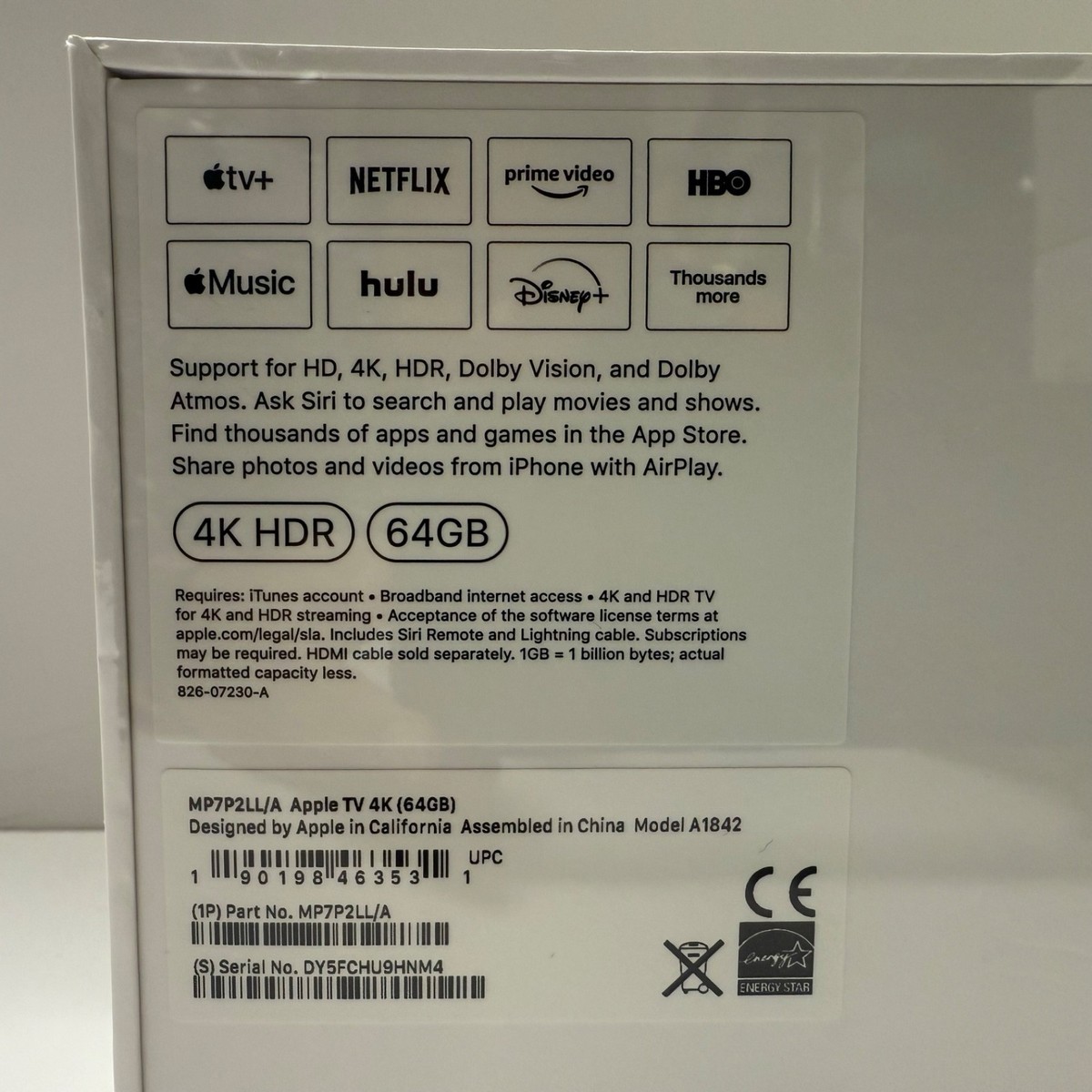 Buy Apple TV (5th Generation) 4K HD Media Streamer (MP7P2LL/A