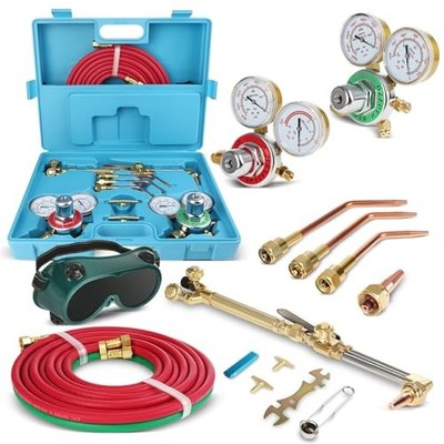 Oxy Acetylene Torch Kit, Cutting Torch Kit, Portable Oxy Brazing Set, 
