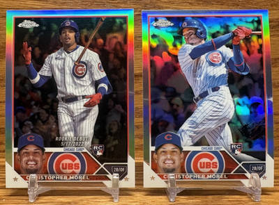 CHRISTOPHER MOREL Refractor Rookie LOT | 2023 Topps Chrome + Update CUBS Rays