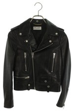 Saint Laurent Paris Leather Motorcycle Jacket Size 34 Classic Y5YA2 Used