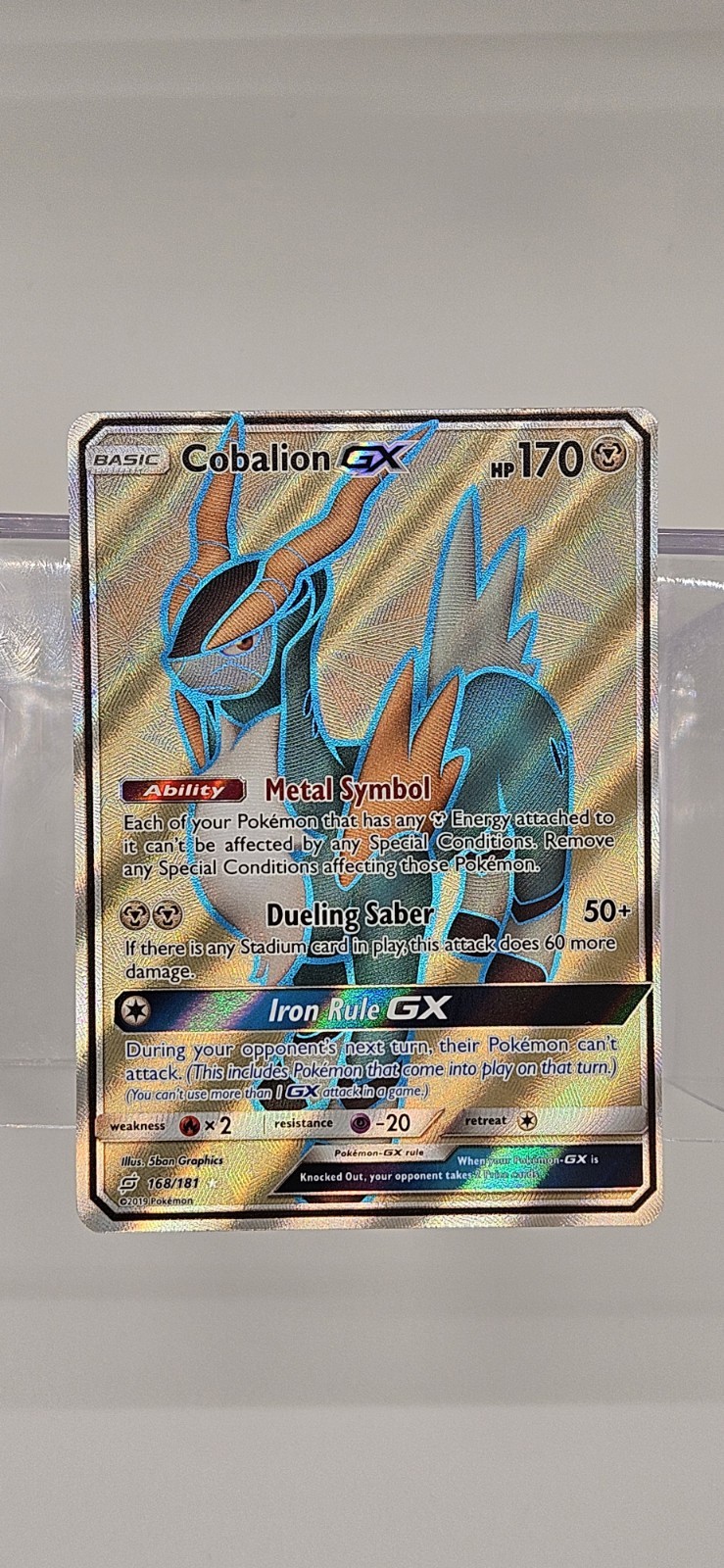 Cobalion GX 168/181 Pokemon Team Up Full Art Holo Ultra Rare
