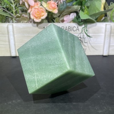 1.8LB 2.6'' Natural Green Aventurine Cube Crystal Quartz Mineral Energy Decor