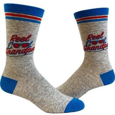 Men's Reel Cool Grandpa Socks Funny Fishing Lover Father's Day Gift Novelty