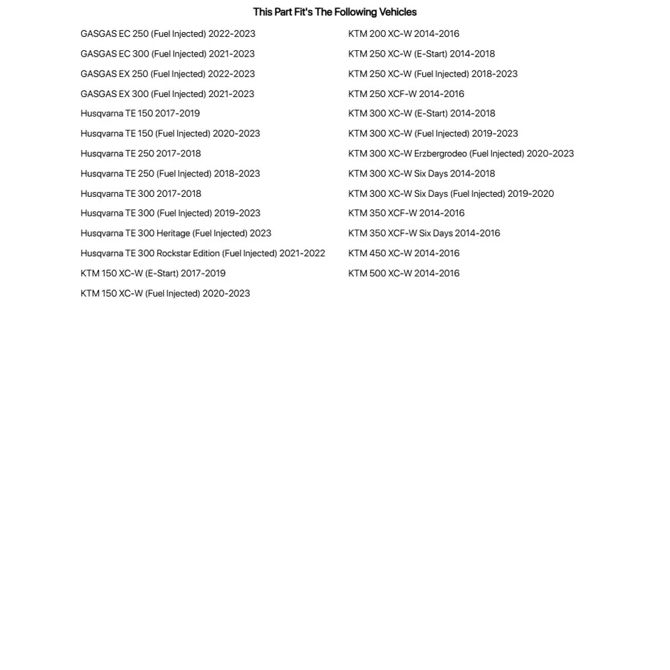 Kit de iluminación Tusk moto enduro sin luz trasera para GASGAS EC 300 (Combustible Foto 2 de 2