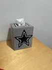 Dallas Cowboys Tissue Box Kleenex Sized Box Plastic Canvas Cover Handmade