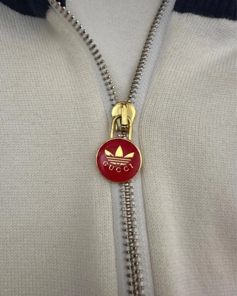 Gucci x adidas Viscose Zip-Up Jacket White - Image 3 of 4