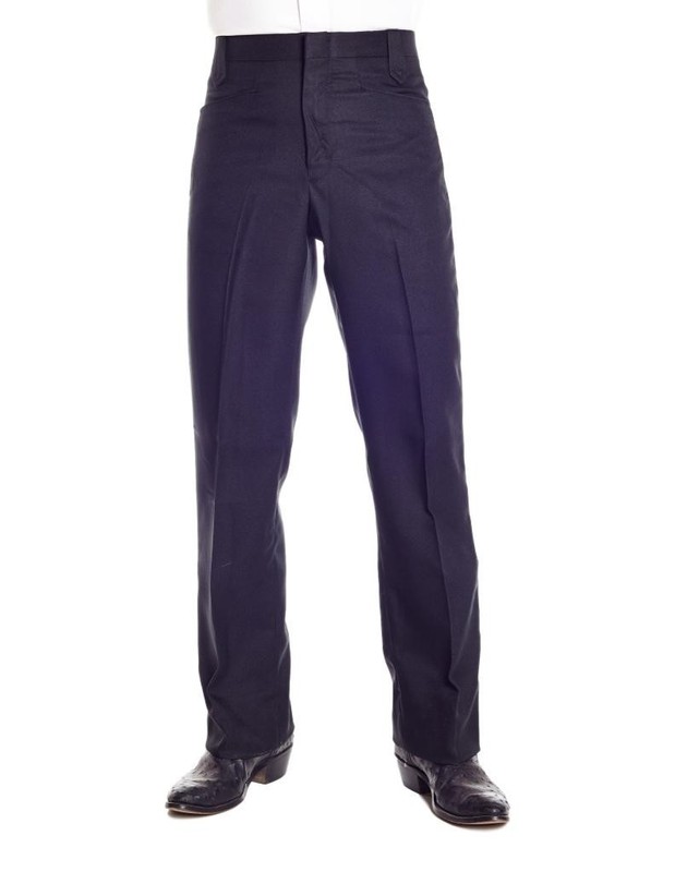 Circle S Western Pants Mens Polyester Flap Pockets 46 Black CP4793 CLEARANCE