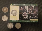 1945 Silver Mercury Dime Commemorating World War II 1917 1942 Lot Of 5