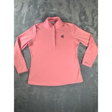 Fairway  Greene Kate Pullover Womens L Pink Golf UPF 50 French Terry Snap