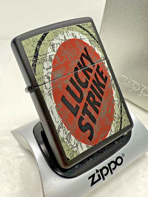 ORIGINAL Zippo Feuerzeug LUCKY STRIKE WALL schwarz matt 1998 NEU IN BOX SCHNELLER VERSAND