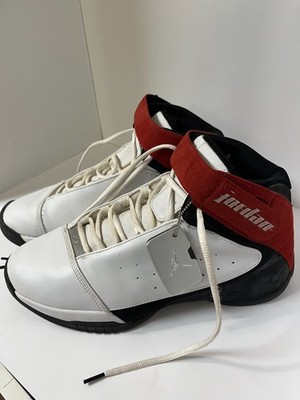 Nike Air Jordan Team Strong White Black Red Men s Size 12 Mid Top Shoes