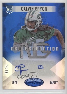 2014 Certified Blue 74/99 Calvin Pryor #NG-CP Rookie Auto RC fm0
