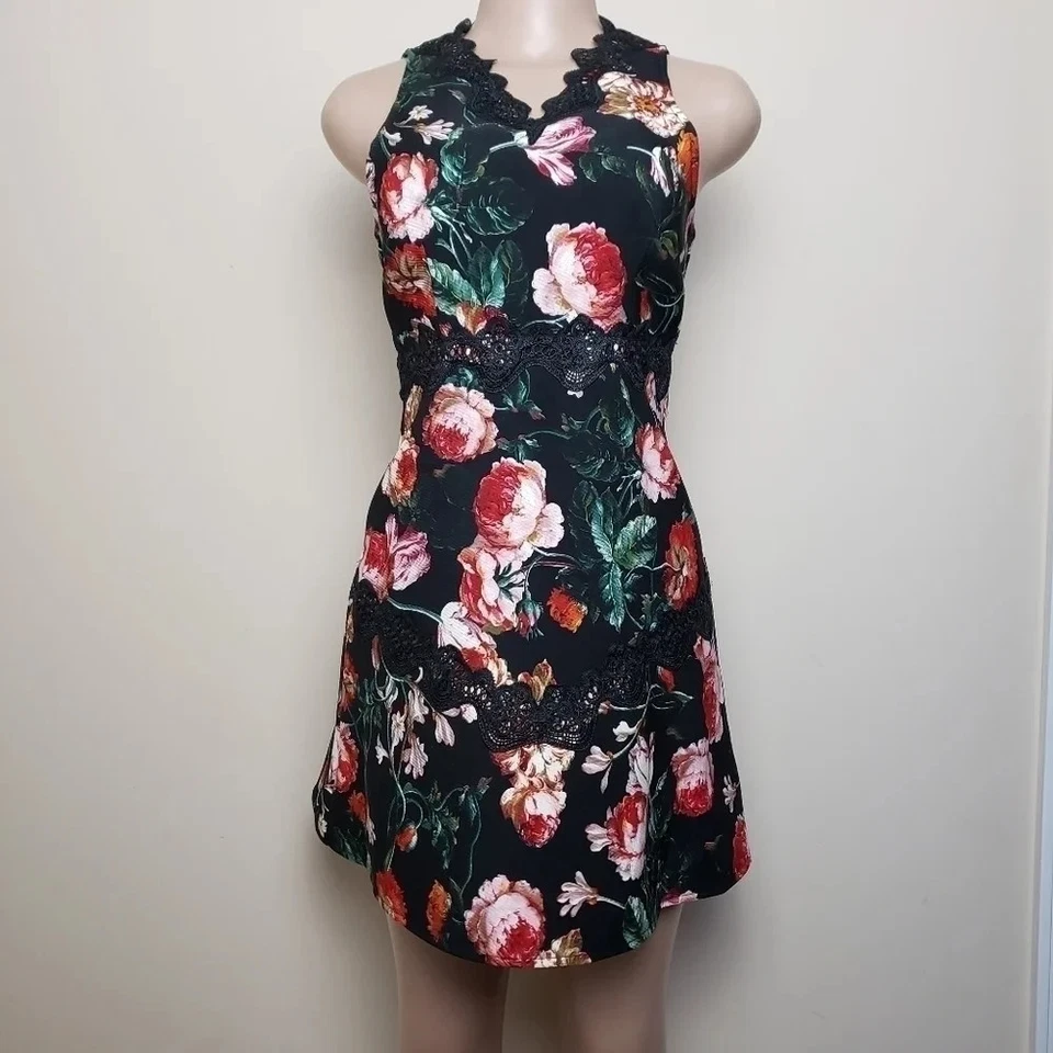 CHELSEA28 Floral Laced Fit & Flare Dress - Photo 1/1