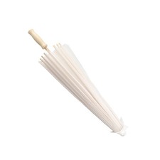 White Color Paper Decorative Umbrella Parasol School Decor Photo Prop 60cm 