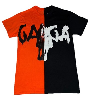 Sサイズ　Lady Gaga Mayhem Ball 会場限定ツアーTシャツ Lady Gaga T Shirt S Split Orange Black Mayhem Ball Tour Merch NEW