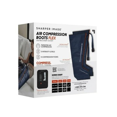 Sharper Image Air Compression Boots Flex Leg Recovery System Large-XL 5'9-6'3''