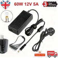 DC 12V 5A Power Supply Adapter +8 Split Power Cable for CCTV Security Camera DVR