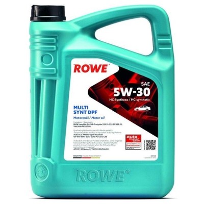 Motoröl ROWE Öl MULTI SYNT DPF 5W30 BMW LL-04 MB 229.51 VW 504/507.00 5 Liter