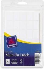 Removable Multi-Use ID 5/8x7/8in labels White Removable 30-up 35-sheets 1050/PK