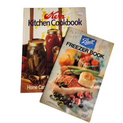 Vintage 1990 Kerr Kitchen & 70s Ball Freezer Book Home Canning & Freezing Guides