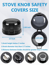Stove Knob Safety Covers, 6 Pack Universal Gas Stove Knob Covers, Heat-Resist...