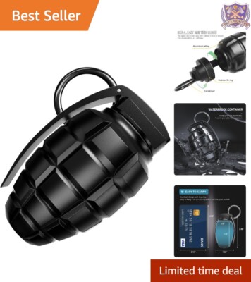 Waterproof Metal Keychain Pill Case Organizer Portable Gear for Outdoor Survival