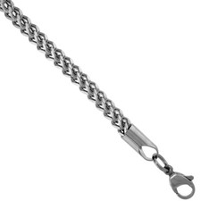 4mm Stainless Steel Franco Chain Necklace 24", 26", 28", 30"