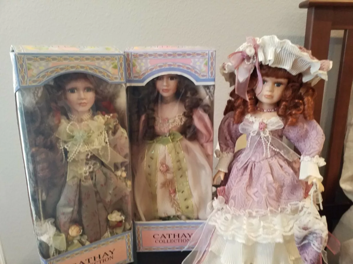 Set of 3 Cathay Collection Porcelain Dolls eBay