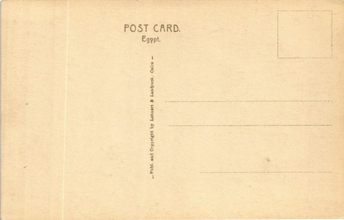 Carte Postale Ancienne Égypte – Roue Irriguante CPA Lehnert & Landrock 145