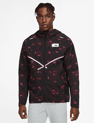 ジャケット・アウター 00s NIKE wave design reflector jacket Nike Repel Size $140 Men's UV D.Y.E. Running Windrunner