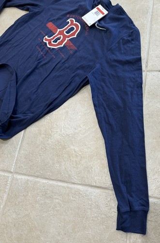 Boston Red Sox Arch Over Long Sleeve Cotton Navy T Shirt Mens Large $40 - Picture 6 of 9