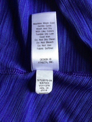 Athleta Chi Long Sleeve Blue L Large Top Unstinkable Wicking SPF UPF 30 Shirt - Picture 6 of 9