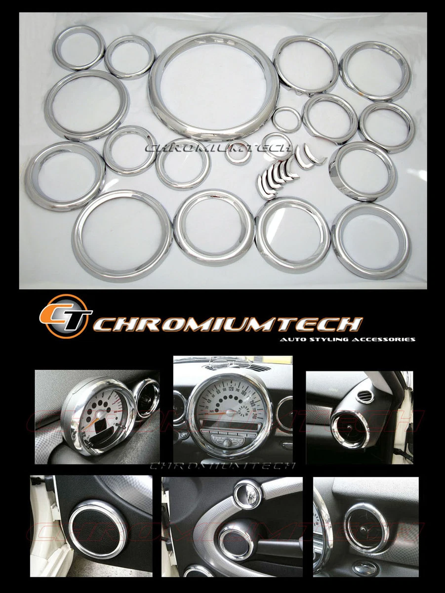 MK2 MINI Cooper R55 R56 R57 R58 R59 Chrome Interior Dial Dashboard