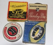 Lot Of 4 Recording Wire 2@webster-chicago, Wiremaster & Fideltone