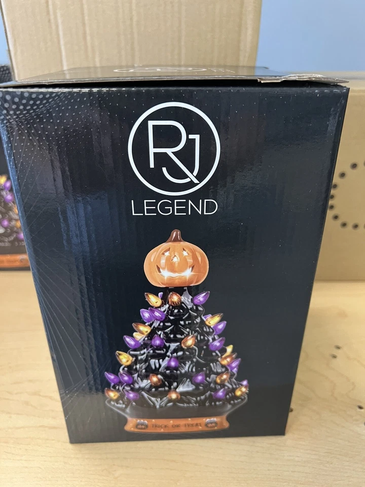 RJ Legend 9" Mini Halloween Ceramic Tree NEW IN BOX - Image 4 of 4