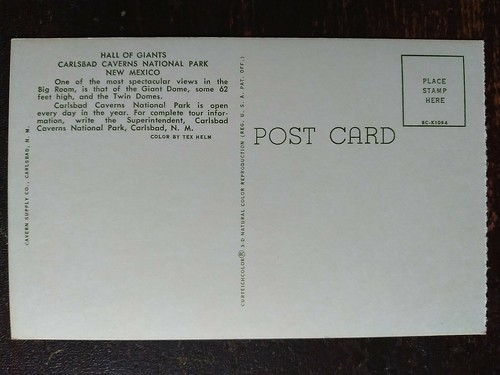 Hall of Giants, Carlsbad Caverns National Park, NM - 1958, Rough Edges - Bild 2 von 3