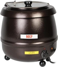 Smart Chef S/S Electric Soup Warmer with inner pot and lid 10.5-Quart