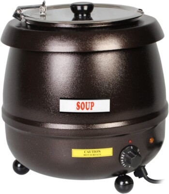 Smart Chef S/S Electric Soup Warmer with inner pot and lid 10.5-Quart