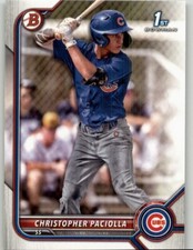 2022 Bowman Draft Christopher Paciolla #BD-185 Chicago Cubs
