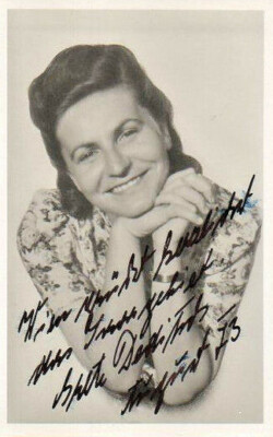 Autogramm - Grete Deditsch