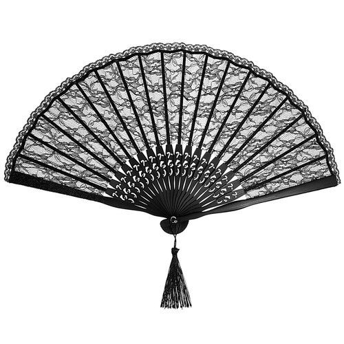 Lace Fan Women's Hand Fans for Weddings Bride Folding Silk Spanish