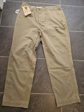 NWT VTG POLO RALPH LAUREN STANDARD ISSUE MILITARY PANTS DISTRESSED SZ 35X3