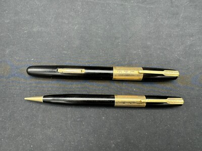 #ad #ad Vintage Waterman Citation Taperite Gold Trim Fountain Pen and Pencil $133.20
