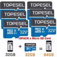 10Pack 32GB Micro SD Card Class10 High Speed Memory Camera Phone TF Card Storage