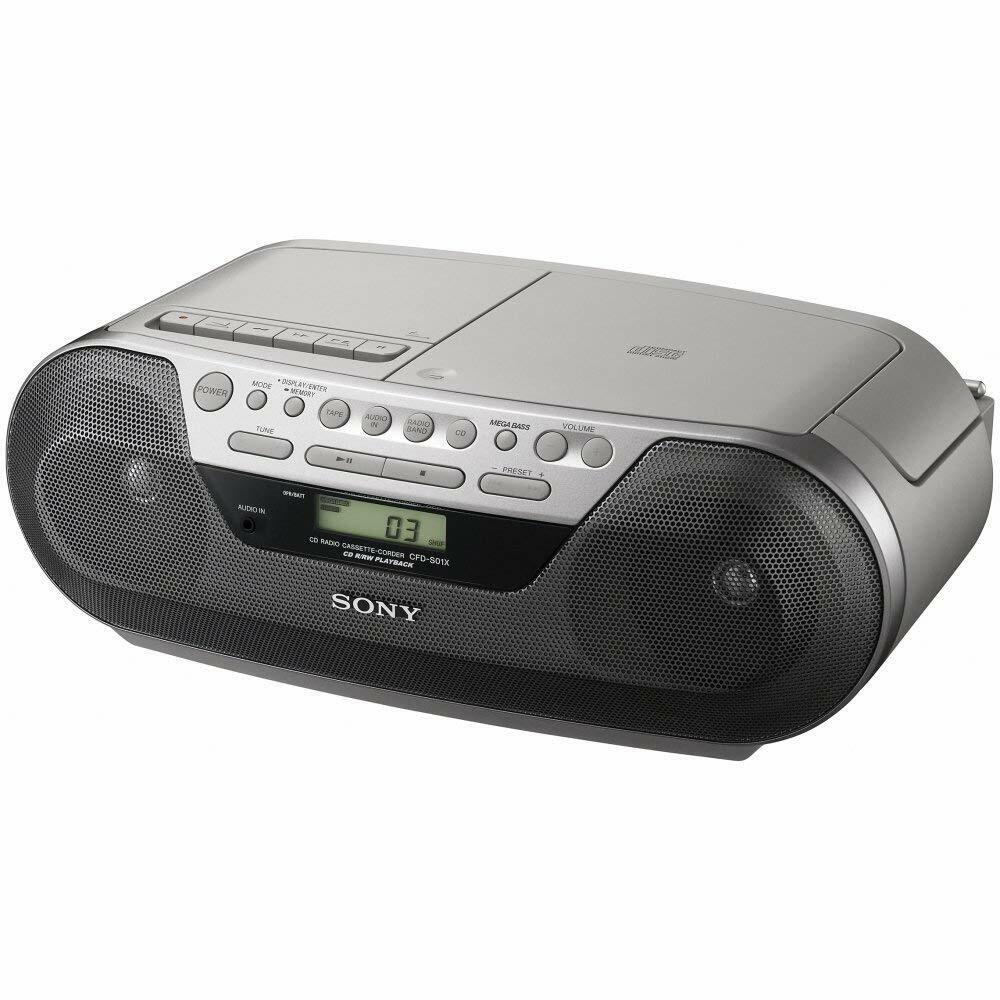 Sony CFD-S05 CD Radio Cassette Recorder Boombox Speaker