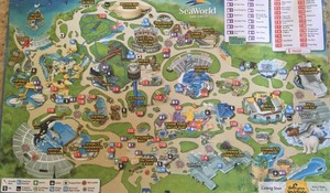 Sea World San Diego 16 Park Map Show Times Rides Dining New Ebay