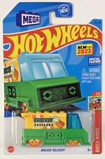 2023 Hot Wheels Brickin' Delivery Green #58 Brick Rides Fits Lego Mega, $1 Read