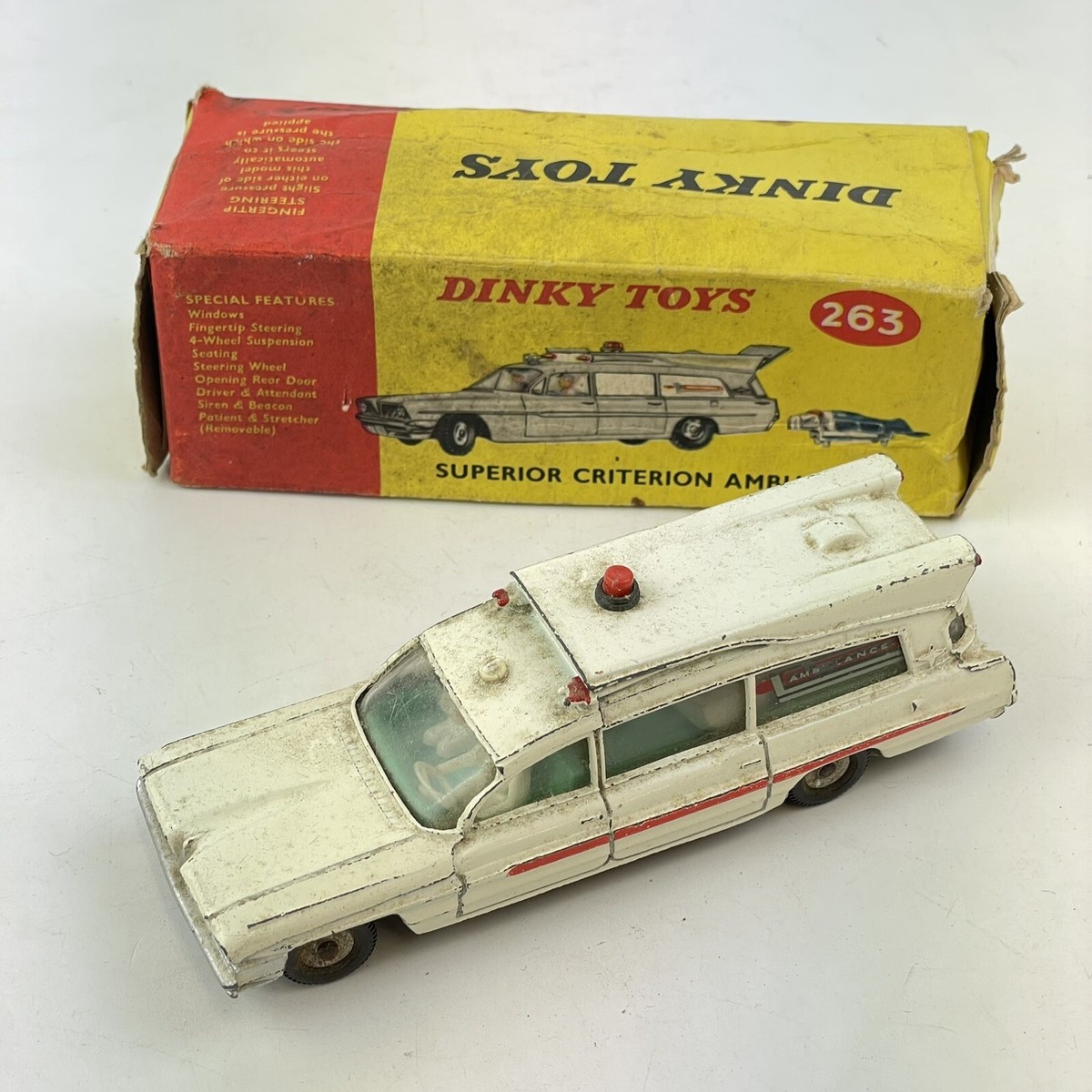 Vintage Dinky Toys Boxed No. 263 Superior Criterion Ambulance
