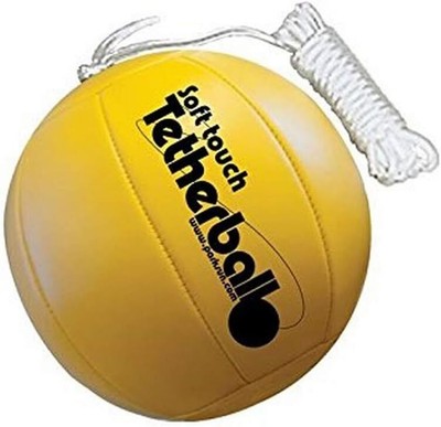 Park & Sun Sports Soft Touch Tetherball with 7' Nylon Cord and Classic Yellow 
